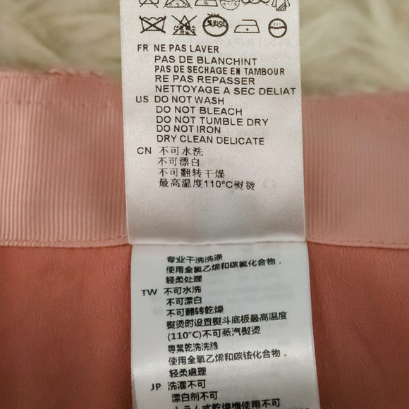 Sandro Paris 3 Size 8 US Pink Devon Floral Lace Ivory Banded Trim Mini Skirt - Picture 5 of 6